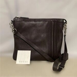 Gucci Dark Brown Leather Shoulder Bag
